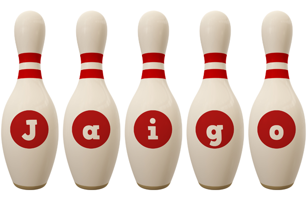 Jaigo bowling-pin logo