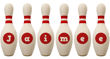 Jaimee bowling-pin logo