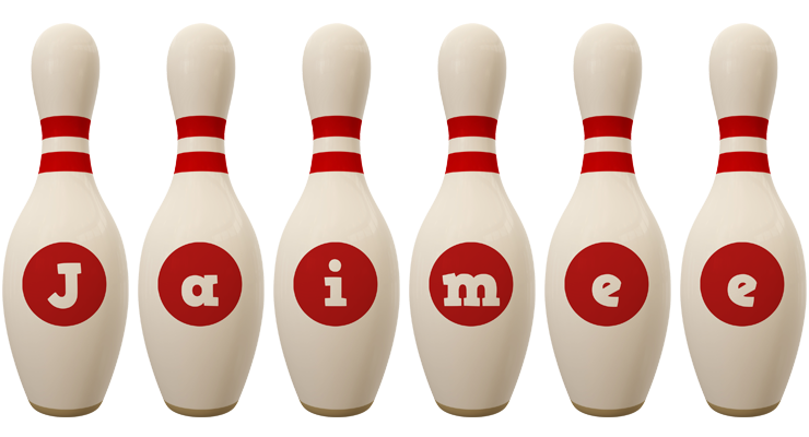 Jaimee bowling-pin logo