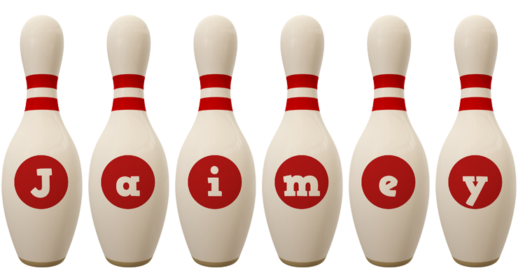 Jaimey bowling-pin logo