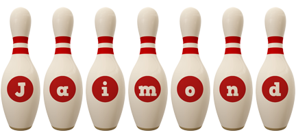 Jaimond bowling-pin logo
