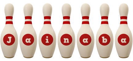 Jainaba bowling-pin logo