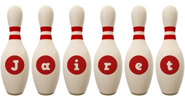 Jairet bowling-pin logo