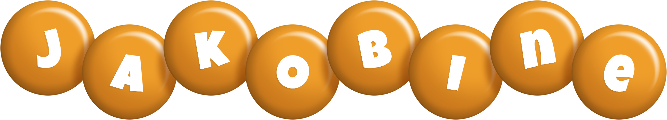 Jakobine candy-orange logo