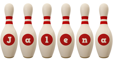 Jalena bowling-pin logo