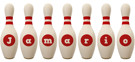 Jamario bowling-pin logo