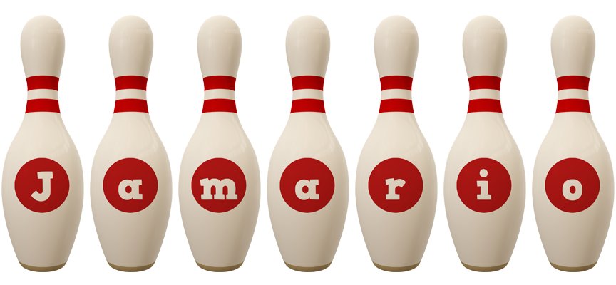 Jamario bowling-pin logo
