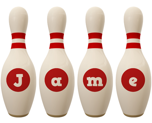 Jame bowling-pin logo