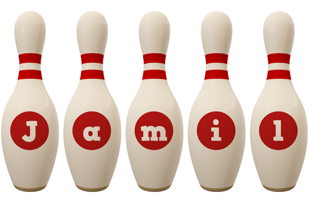 Jamil bowling-pin logo