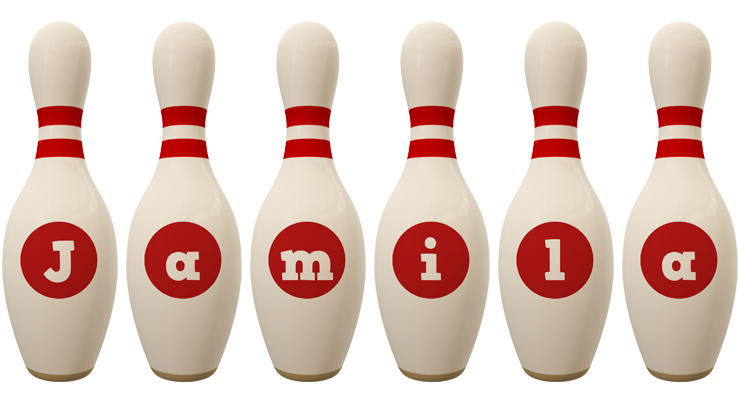 Jamila bowling-pin logo
