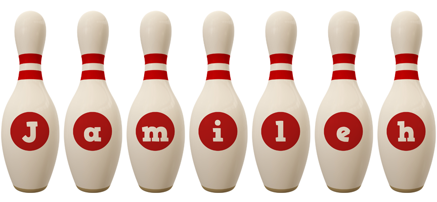 Jamileh bowling-pin logo