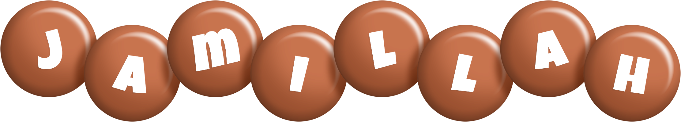 Jamillah candy-brown logo