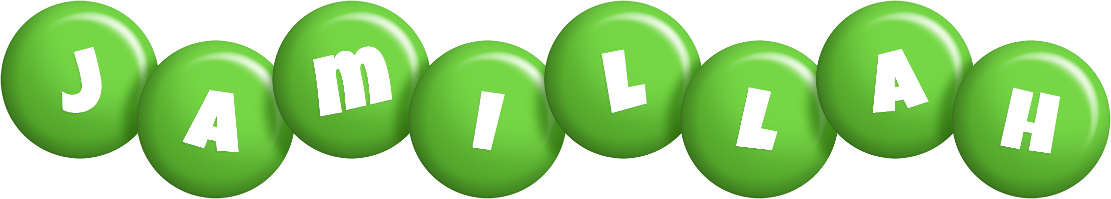 Jamillah candy-green logo