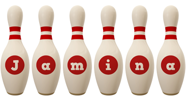 Jamina bowling-pin logo