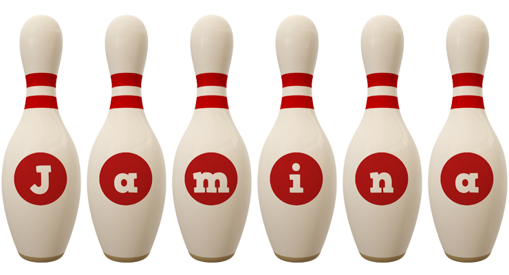 Jamina bowling-pin logo