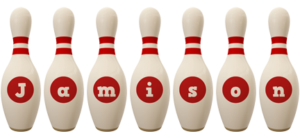 Jamison bowling-pin logo