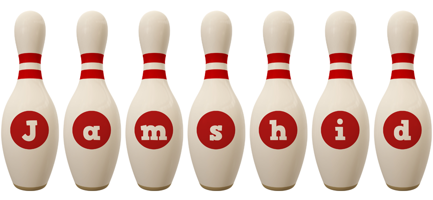 Jamshid bowling-pin logo