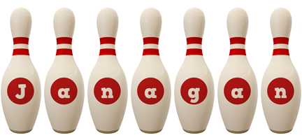 Janagan bowling-pin logo