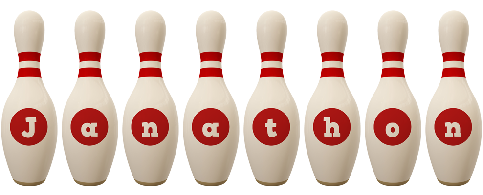Janathon bowling-pin logo