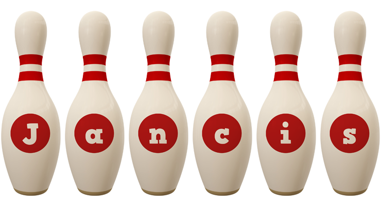 Jancis bowling-pin logo