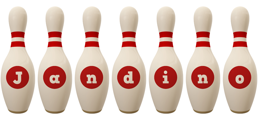 Jandino bowling-pin logo