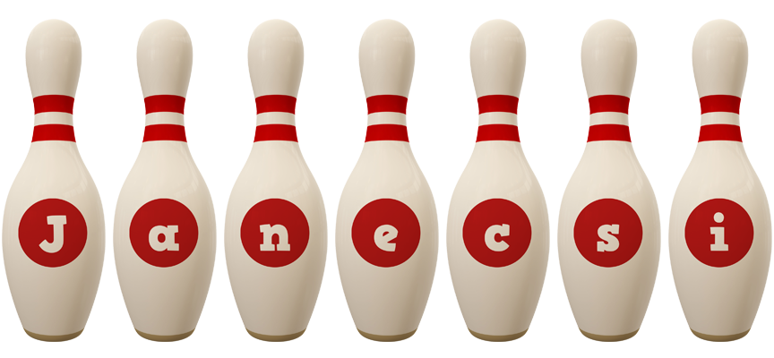 Janecsi bowling-pin logo