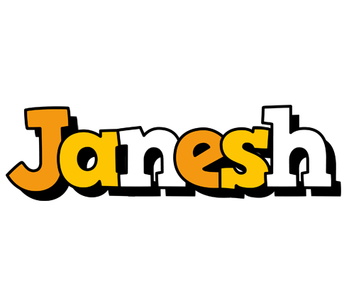 Janesh cartoon logo