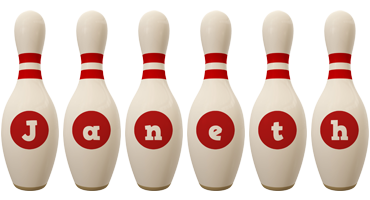 Janeth bowling-pin logo