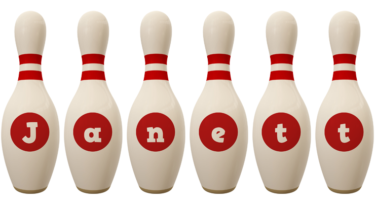 Janett bowling-pin logo