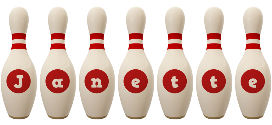 Janette bowling-pin logo