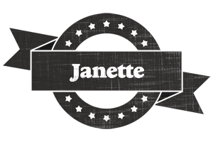 Janette grunge logo
