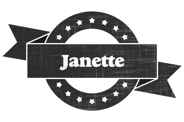 Janette grunge logo