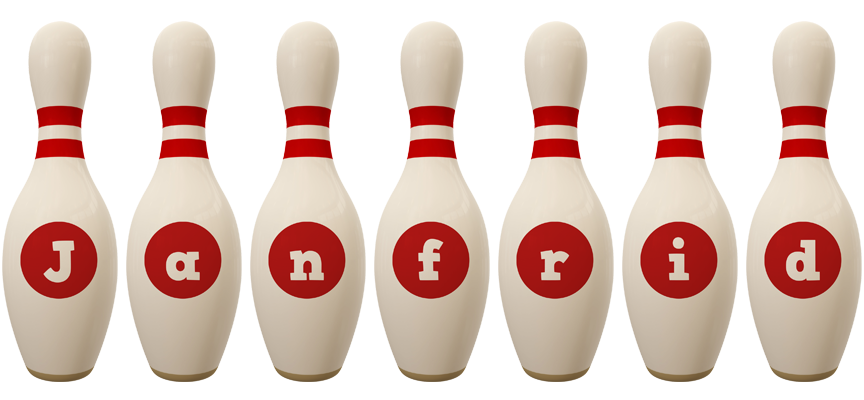 Janfrid bowling-pin logo