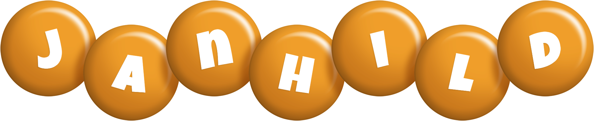 Janhild candy-orange logo
