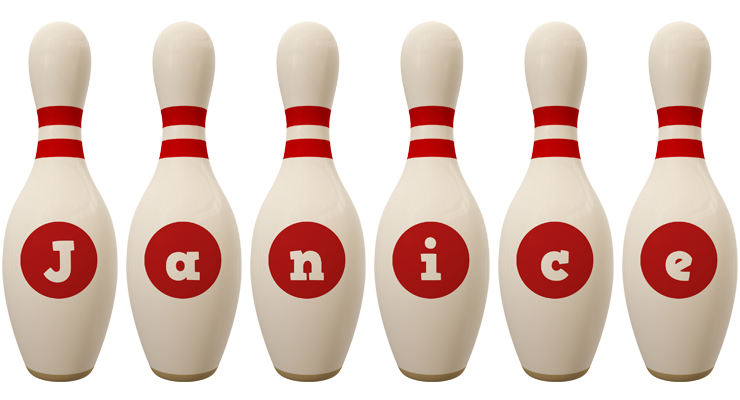 Janice bowling-pin logo