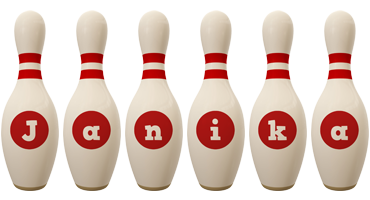 Janika bowling-pin logo