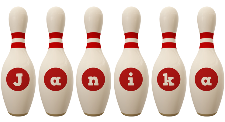 Janika bowling-pin logo