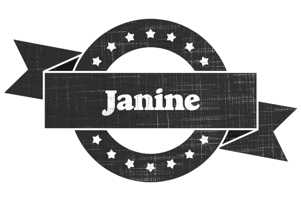 Janine grunge logo
