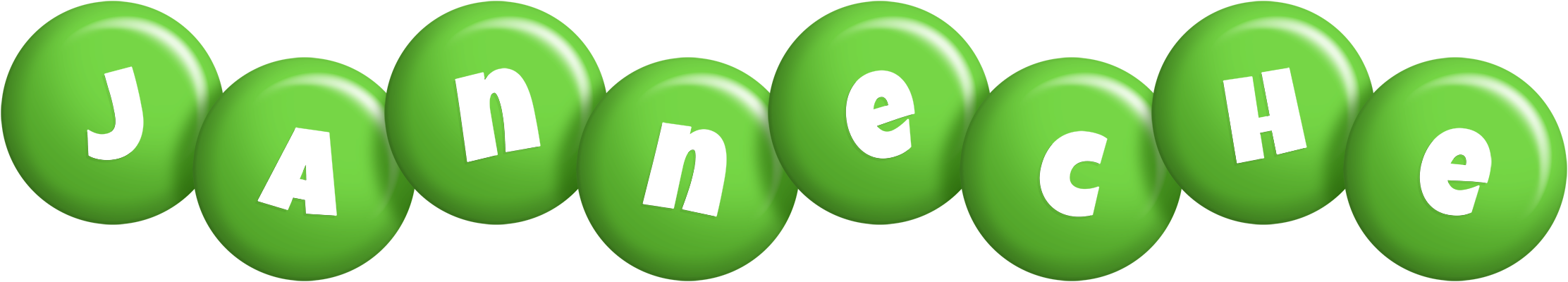 Janneche candy-green logo