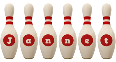 Jannet bowling-pin logo