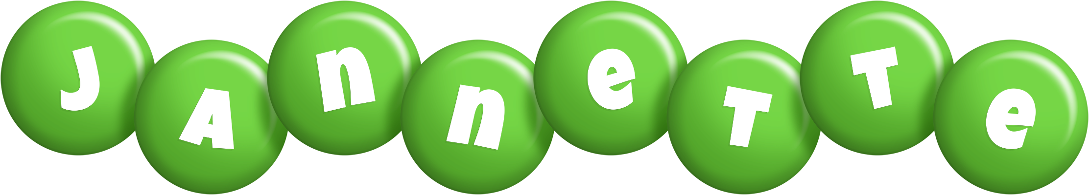 Jannette candy-green logo