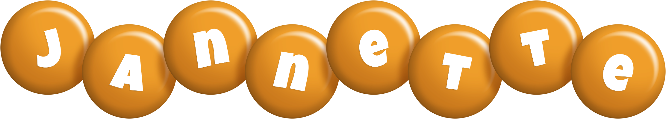 Jannette candy-orange logo