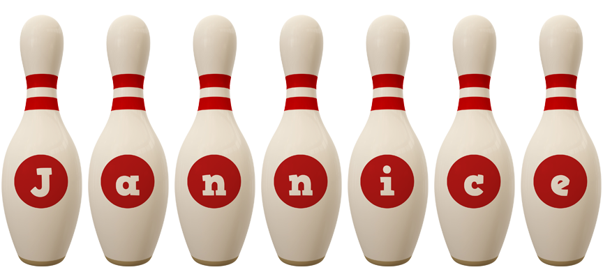 Jannice bowling-pin logo