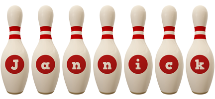 Jannick bowling-pin logo