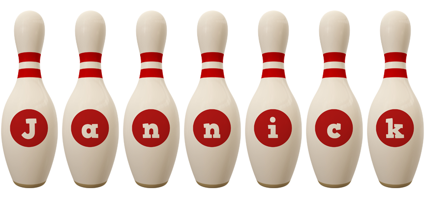Jannick bowling-pin logo