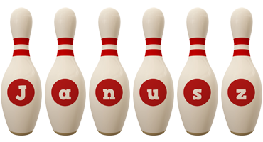 Janusz bowling-pin logo