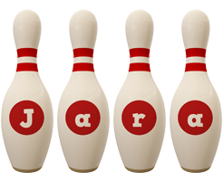 Jara bowling-pin logo