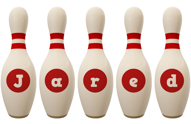 Jared bowling-pin logo
