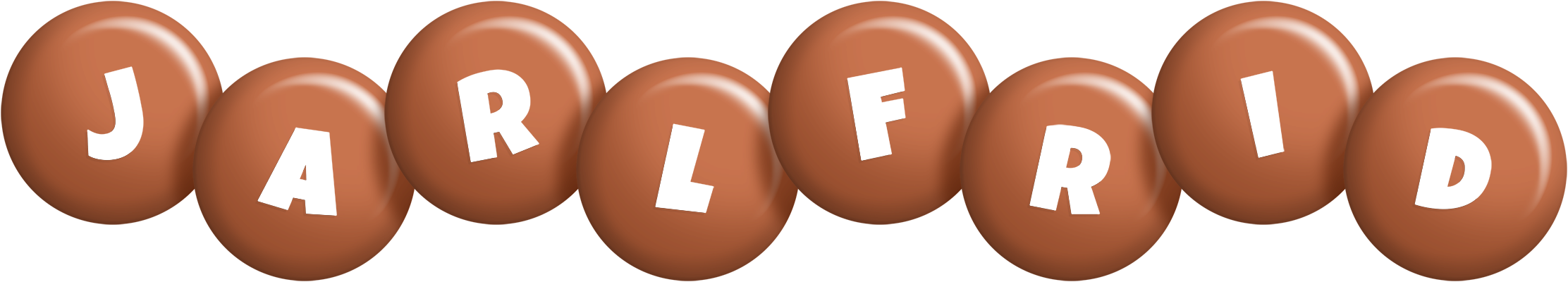 Jarlfrid candy-brown logo