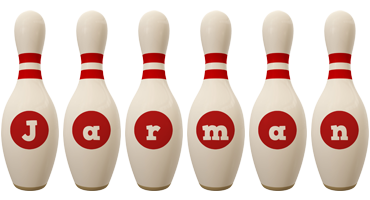 Jarman bowling-pin logo